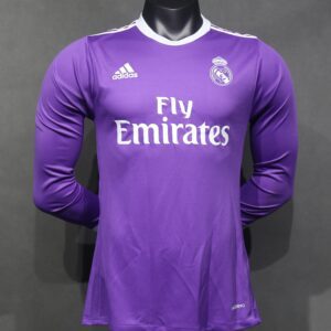 Real Madrid 2016/17 Retro Away Player Edition Long-Sleeve Jersey